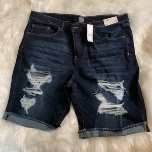 Ripped Bermuda Shorts